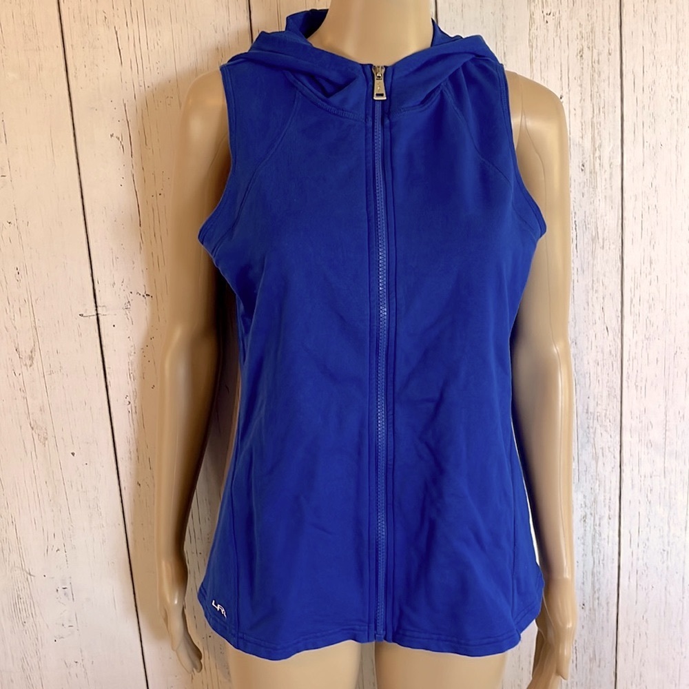LRL Lauren Ralph Lauren Hooded Vest ZlFull Zipper Sleeveless